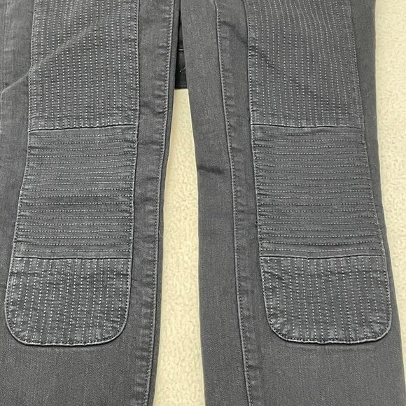 J Brand Skinny Jeans Jegging Women Size 24 Blue Patch Patchwork Quilt Moto Biker - Picture 7 of 11
